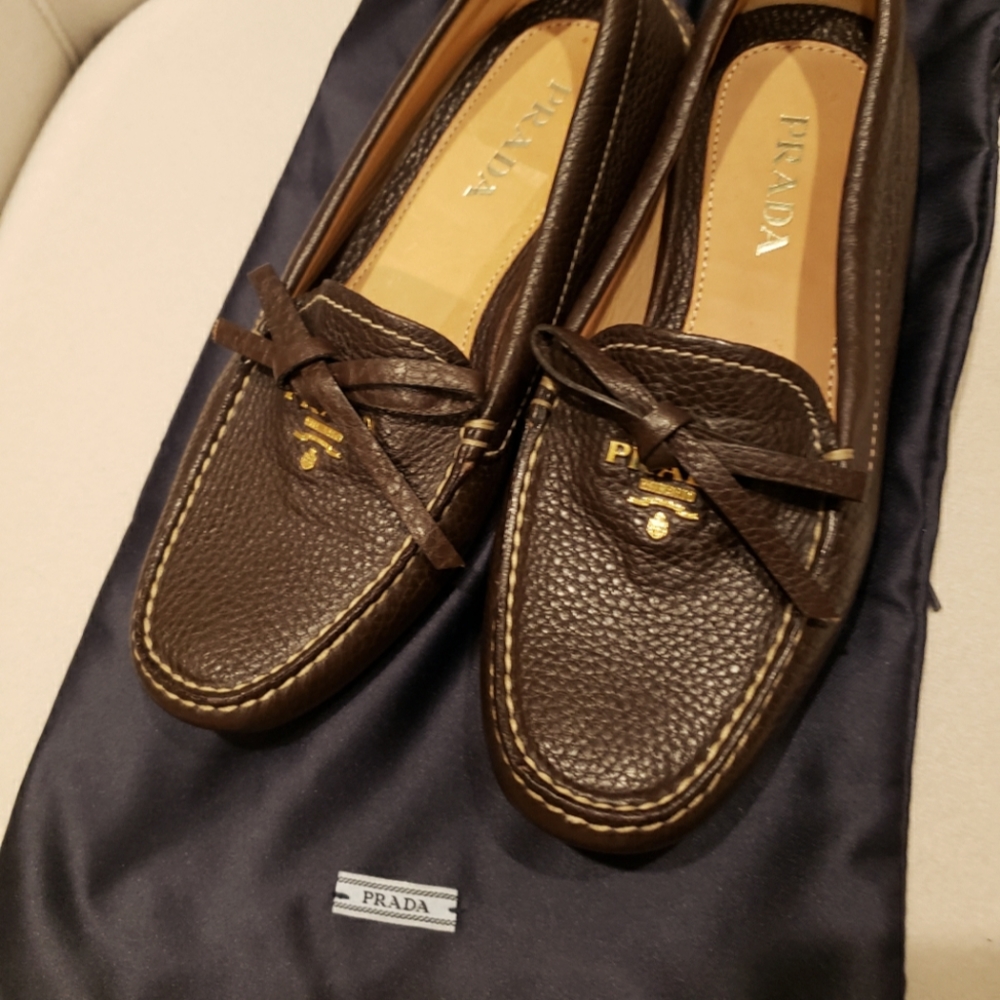 Prada Brown Driving Shoes